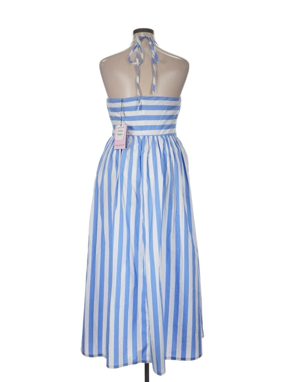Avec Les Filles Blue & White Striped Halter Maxi Dress - Picture 8 of 8
